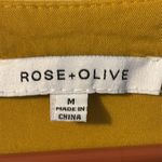 A New Day Rose + Olive Blouse Size M Mustard Yellow Color Short Sleeves Photo 1