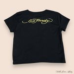 Ed Hardy NWT  Black Fish Graphic Crop Top Photo 2