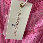 Love Shack Fancy  Jaislyn Cherry pink crochet-trimmed polka-dot mini NWT Photo 7