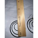 Modernist Double Dangle Hoop Silver and Gunmetal Earrings Silver Photo 6