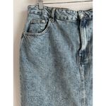 ASOS Women’s Long Denim Skirt Front Split Straight Line Grunge Skate Size 14 Photo 6