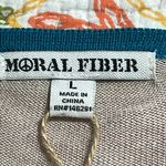 Moral Fiber  junior size large pullover dress tan blue striped 3/4 sleeves nwt Photo 5