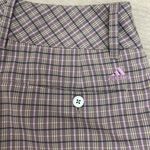 Adidas Purple, Blue & Yellow Plaid Women's Bermuda 12" Inseam Golf Shorts Size 4 Photo 2