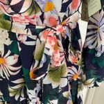 Eliza J Floral Long Sleeve High Low Faux Wrap Midi Dress Navy Size 6 NWT Photo 8