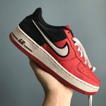 Nike AMAZING  AF1 AIR FORCE 1 RED/BLACK RETRO SNEAKERS Photo 0