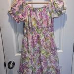 ASTR tie dye pastel off shoulder mini dress Photo 3