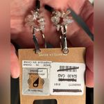 Urban Outfitters  Mazzy Stone Charm Delicate Hoop Earrings NWT Photo 3