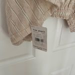 Free People NWT Azalea Cream Crochet Eyelit Oversized Shirt Photo 7