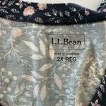 LL Bean Blue Floral Short Sleeve‎ Summer Knit Midi Dress Size 2X Photo 8