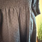 Kourt Portia Mini Dress Black Cotton Swiss Dot Smock Bodice Size Medium EUC Photo 5