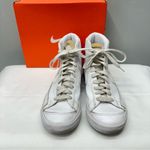 Nike Blazer mid ‘77 vintage triple white high top sneakers tennis shoes women 10 Photo 1