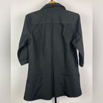 Oobe Black Button Up Collared 3/4 Sleeve Professional Blouse Top Photo 6