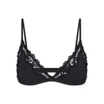 SKIMS  Fits‎ everybody Lace Triangle Bralette- NWT Onyx Size L Photo 2