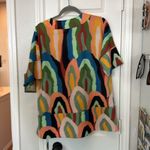 CROSBY by Mollie Burch  geode colorful vneck blouse Photo 5