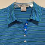 Nike  golf striped collared polo style shirt Photo 1
