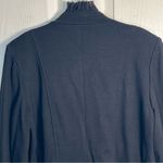 Chico's Chico’s 1 Black Novelty Trim Ponte Military Jacket Ruffle Trim Blazer Sz 8 Photo 8