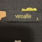 Veroalfie Nina Black Floral Embroidered Dress with Heart Buttons‎ Size 2 Photo 6