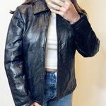 Vintage Black PBX Basics Patchwork Leather Sleek Jacket Coat Medium Photo 1
