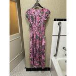 CIEBON Jennsen Ruched Flutter Sleeve Maxi Dress In Pink Size Small Floral Photo 2