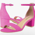 New hot pink strap sandals, size 6.5 Photo 0