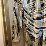 Allison Daley Gold and Black Graphic top petite xs Photo 1