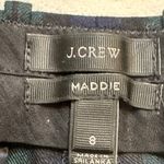 J.Crew Women's Plaid Maddie Pants sz 8 Green Blue Plaid Pants Photo 2