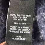 Dictionary Star Printed Sherpa Button Up Jacket Blue Size XL Photo 5