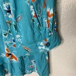 Woman Within  Blue Floral Button Down Shirt Photo 4