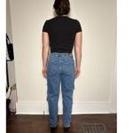 American Eagle Super High Rise Baggy Straight Jean Size 6 Blue Photo 3