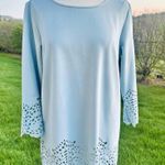 Dennis Basso  Luxe Crepe Laser Cut Top Photo 0