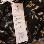 Patrons of Peace Cardigan Top Floral Cropped Black Multi Size M NWT Photo 3