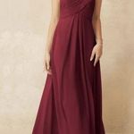 David's Bridal AW Aderes Bridesmaid Prom Formal Special Occasion Wedding Guest Dress, 4, Red Photo 0