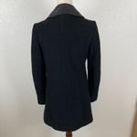 Club Monaco  Reeta Italian Wool Leather Moto long jacket women’s S biker trench c Photo 7