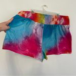 Torrid  3 Plus Size Sleep Terry Cloth Beach Short Rainbow Tie Dye Pull On Coverup Photo 15