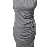 Lira Black & White Striped Sleeveless Ruched Side Dress Size Small Photo 0