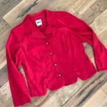 Leslie Fay Vintage Button Front Red Blazer Jacket Petite Size 14P Photo 2