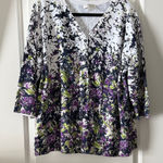 CJ Banks Floral cardigan Black Size 1X Photo 0