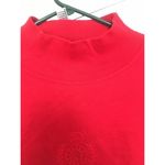 Casual Corner Women's Long Sleeve High Neck Shirt Size Medium Red Photo 1