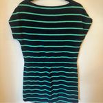 J.Crew Navy and Green Striped Top Photo 4