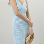 Torn By Ronny Kobo Ronny Kobo blue crochet knit dress  Photo 0
