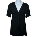 Lulus  ‘With This Kiss’ Black Flutter Sleeve Mini Dress | Size Large Photo 4
