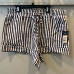 Universal Threads Universal Thread Women's blue stripe Linen Blend Shorts Size M Drawstring NWT Photo 0