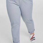 Tommy Hilfiger NWT  Women's Blue White Hampton Pinstripe Chino Pant Slim 18W Photo 0