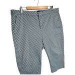 NYDJ Pants Womens 20W Everyday Trouser Capri Lift Tuck Technology Geometric Blue Photo 6