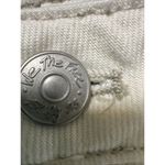 We The Free  Mini Denim Skirt Size 26 Off White Ivory Distressed Raw Cut Off Photo 3