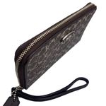 Coach  Brown Gray Signature Wallet Wristlet Photo 3