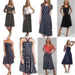 Elan 8 Way Convertible Multi Way Striped Jersey Dress Swim Coverup Blue White M Photo 1