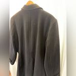 L.L. Bean Vintage Plus Size 20 black lambswool button down dress trench coat EUC Photo 6