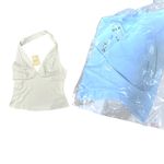 Free People  WHITE HALTER TOP SMALL NWT Photo 3