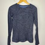 Lululemon Cypress Kiss Long Sleeve Shirt Fusion Jacquard Black Violet Size 6 Photo 0